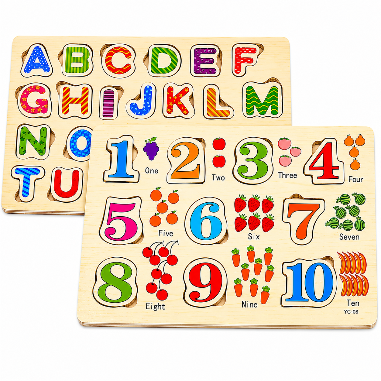 Wooden Number Puzzle Board for Kids