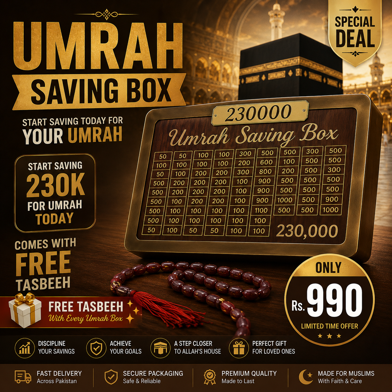 Umrah Saving Box – Save Smart for Your Spiritual Journey