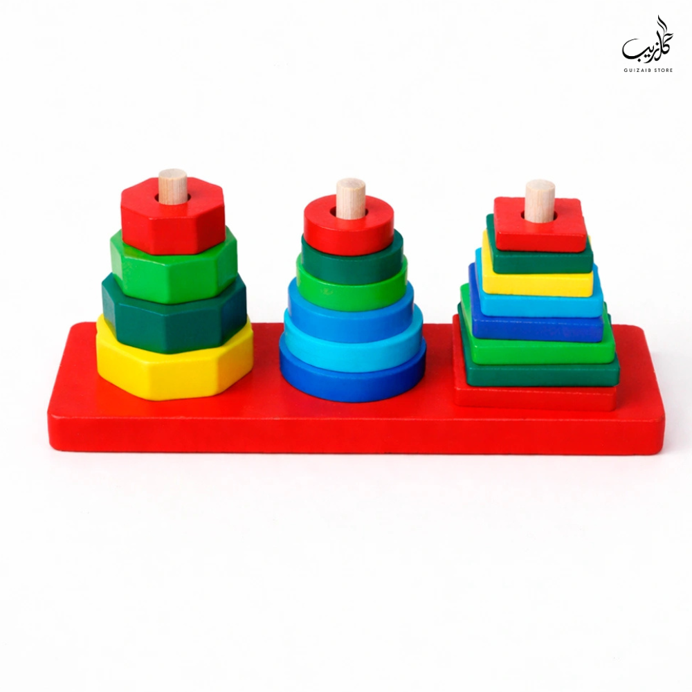 Wooden Shape Stacking Toy for Kids