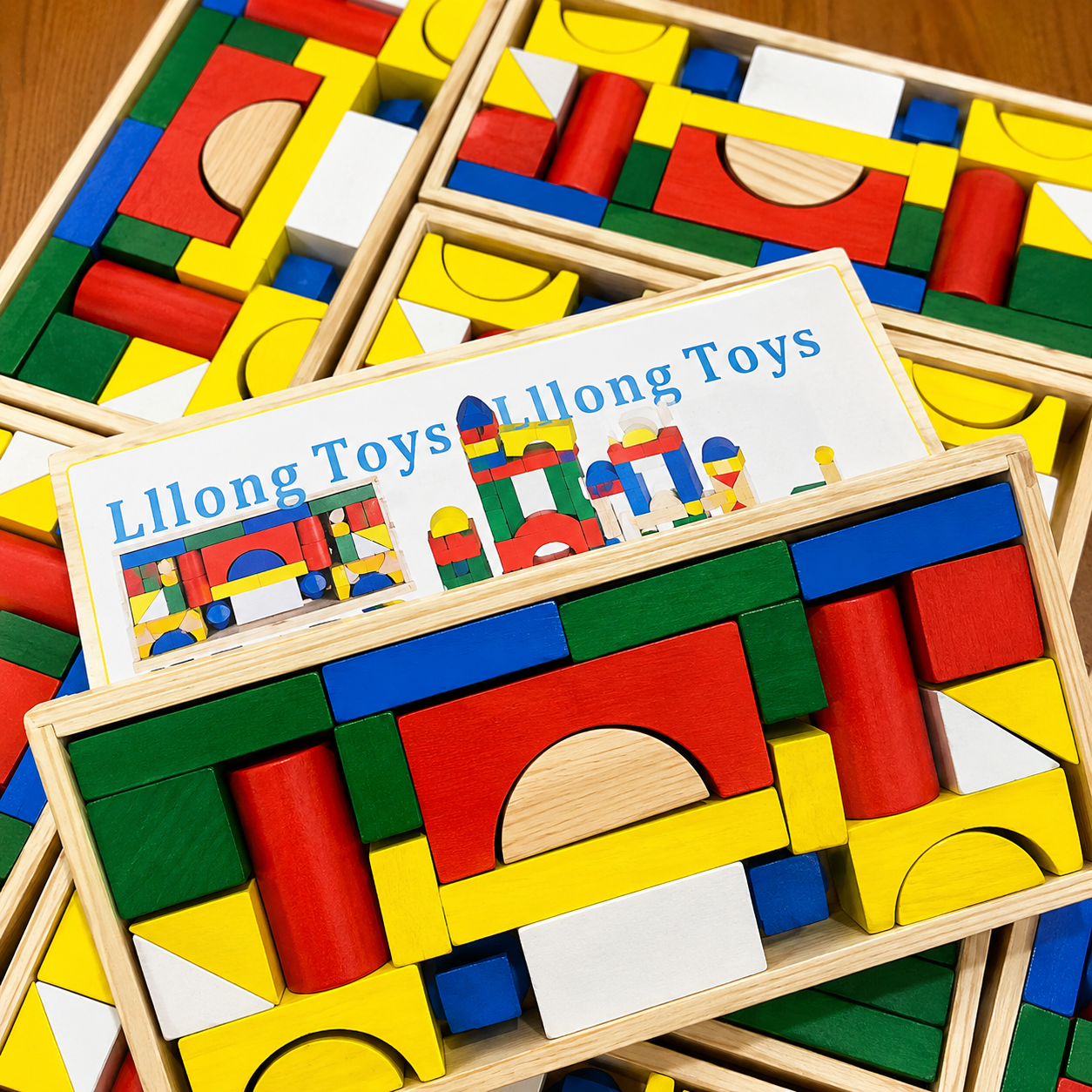 Wooden Building Blocks Set for Kids