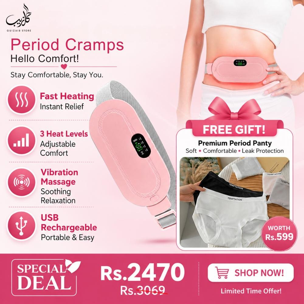 Premium Period Cramp Relief Heating Belt with Free Period Panty